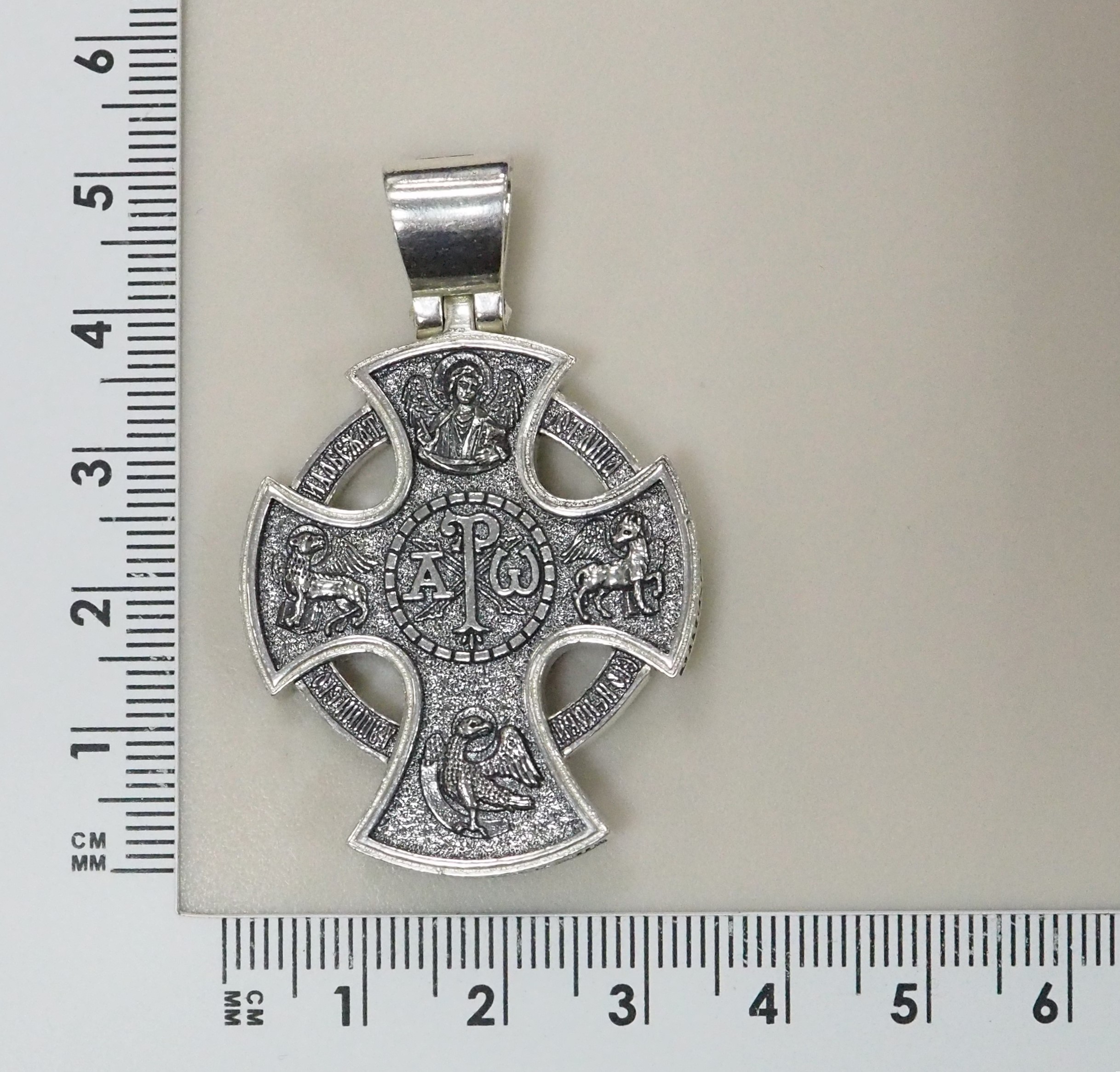 Серебряная подвеска-крест